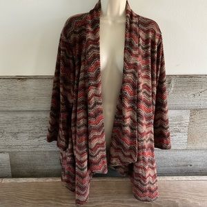 Cato aztec chevron print drape sweater size 22/24 Women’s